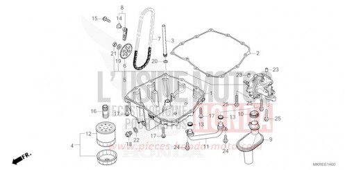 CARTER D'HUILE/POMPE A HUILE CBR1000SPR de 2024